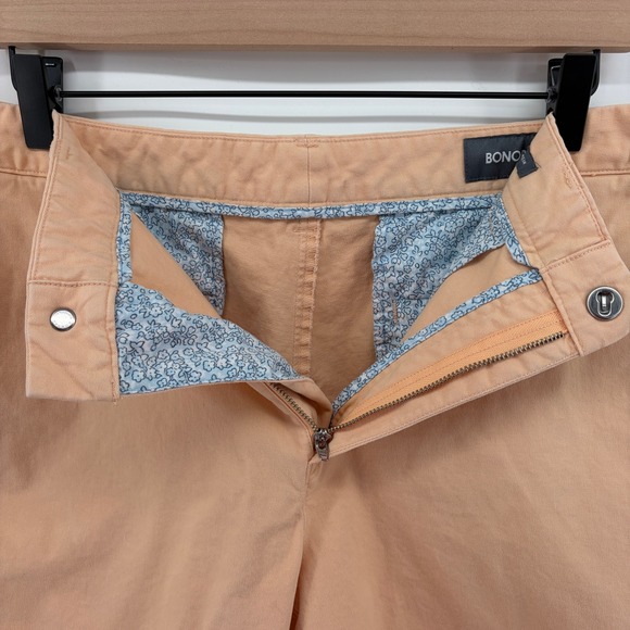 BONOBOS Mens Peach Chino Shorts 7 Inch Inseam Flat Front Casual Size 35‎ - Picture 6 of 10